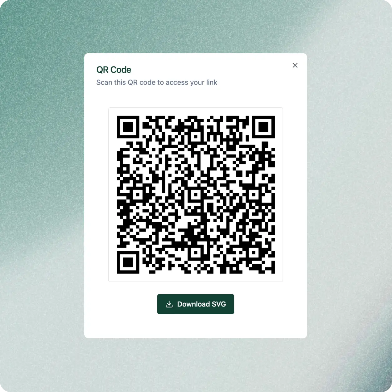 QR code generation feature